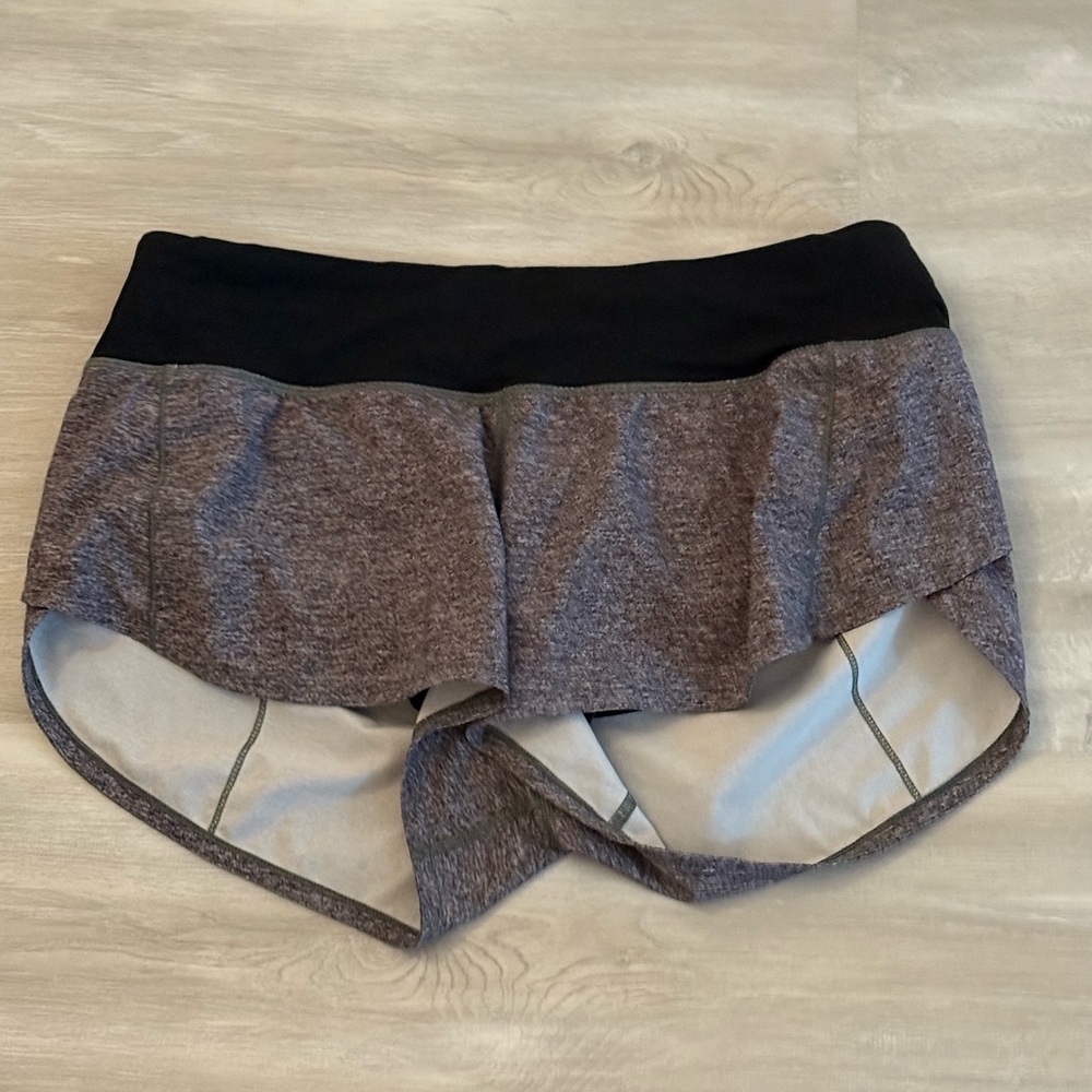 Women's Black and Gray Lululemon Shorts size 6